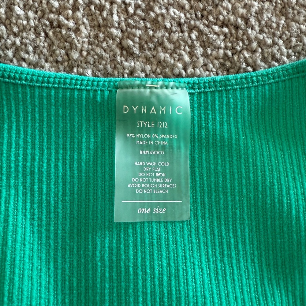 Green Ribbed Top - Picture 2 of 2